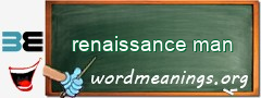 WordMeaning blackboard for renaissance man